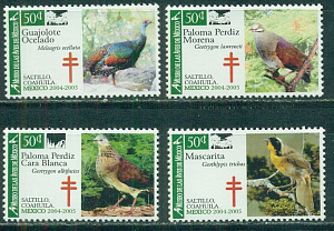 Мексика, 2004-2005, Непочтовые ? Птицы, Фауна, 4 марки